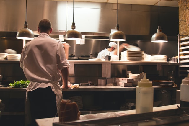 Dominique Giancarlo at his restaraunt's kitchen