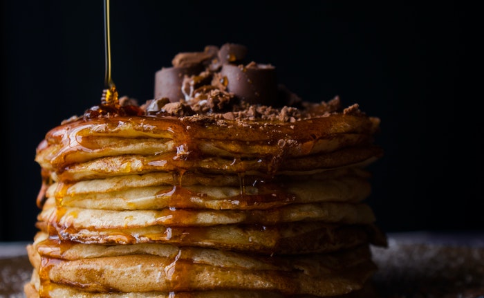 Pancake Tower with caramel syrup | Giancarlo