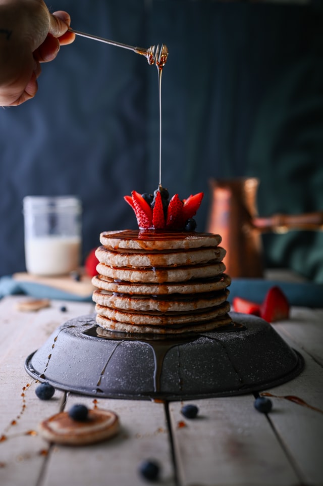 Pancake Tower with caramel syrup | Giancarlo